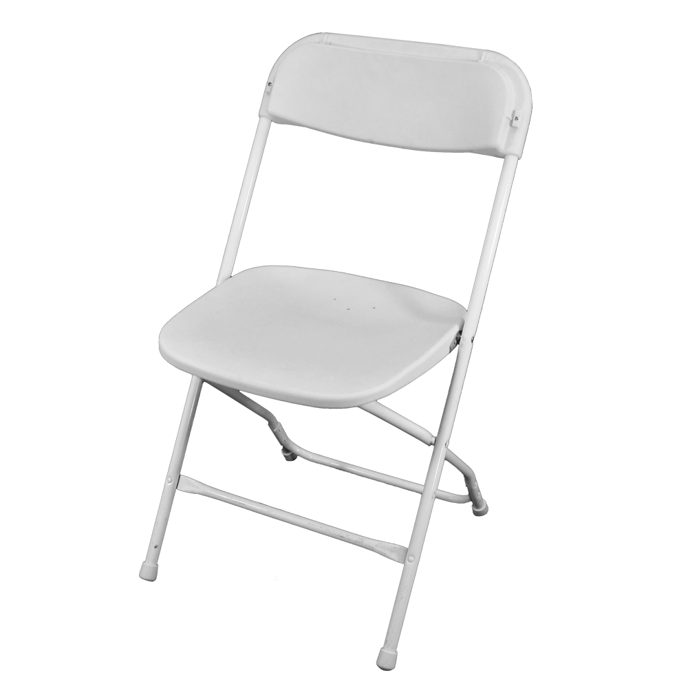 Plastic Folding Chair White - 1st Class Party and Events Rentals