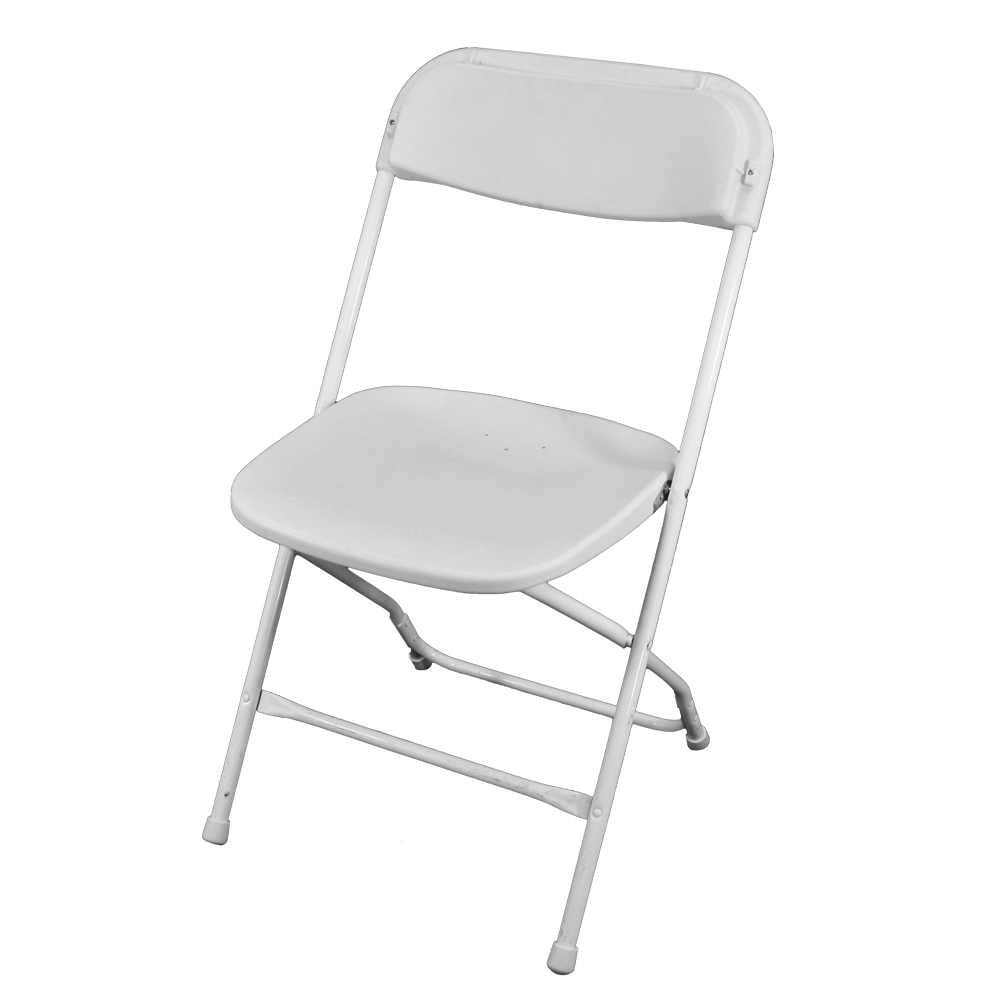 White Plastic Folding Chair 