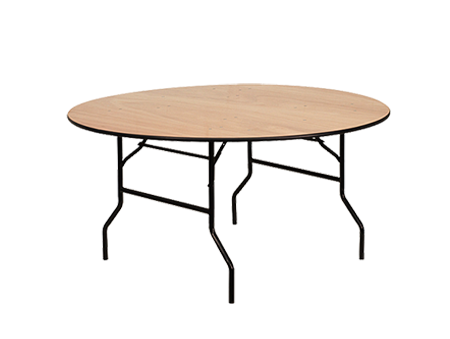 36" Round Wood Folding Table